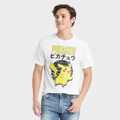 Men's Pokemon Pikachu Kanji Short Sleeve Graphic T-Shirt - White S