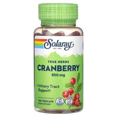 Solaray True Herbs, Cranberry, 100 VegCaps (425 mg per Capsule)