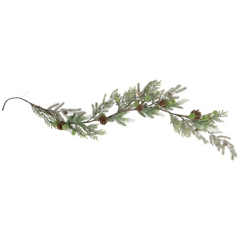 Northlight 5' X 8 Frosted Pine And Red Berry Christmas Garland - Unlit :  Target