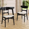NicBex  Set of 2 Modern Retro Solid Wood Dining Chair,Upholstered Armless Chairs with Mid-Century Design for Kitchen,Living Room - 2 of 4