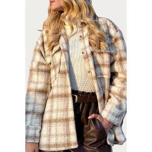 Women's CHECKED SHIRT-JACKET - Iron SuperSponge - 1 of 2