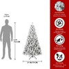 NAYSAYE 5ft Flocked Artificial Christmas Tree 407 Tips with Hinged Branches and Metal Stand for Holiday Decoration, Green and White, 31"*31"*60" - 3 of 4