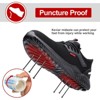 Furuian Safety Trainers Mens Lightweight Steel Toe Cap Trainers Breathable Comfortable Safety Shoes Black - 2 of 4