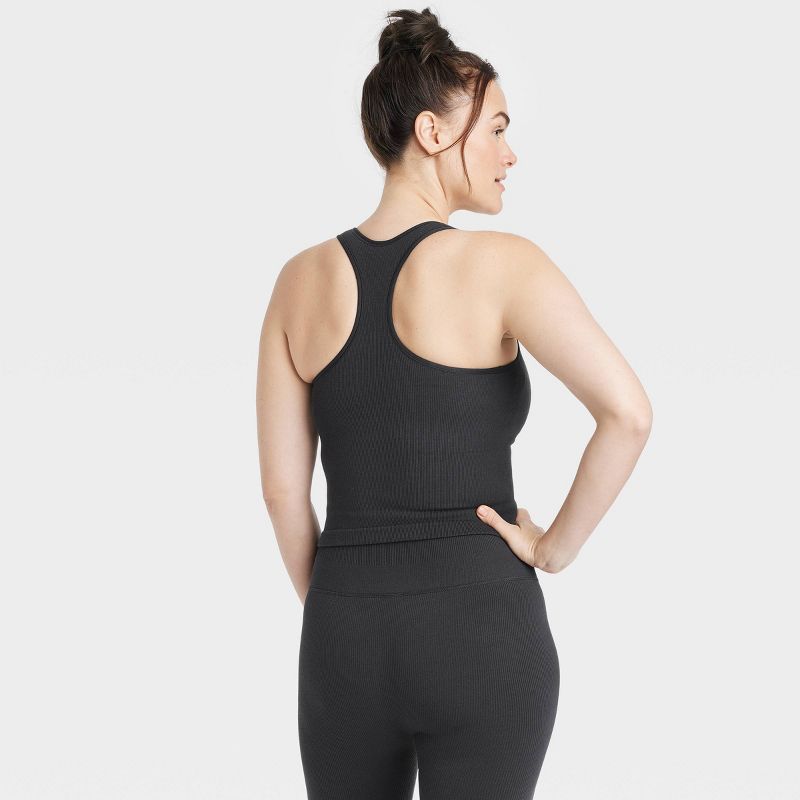 Women's Seamless Racerback Rib Tank Top - All In Motion™, 5 of 9
