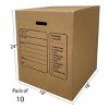 UBMOVE 10 Premium Large Corrugated Moving Boxes with Handles, 18" x 18" x 24" - image 3 of 4