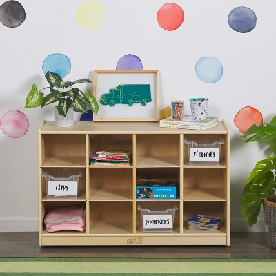 ECR4Kids ECR4Kids 12 Cubby Mobile Tray Storage Cabinet, 3x4, Classroom Furniture