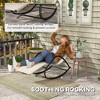 Aghana Digitals Light Brown Zero-Gravity Outdoor Rocking Chair with Sling Fabric, Removable Pillow - 3 of 4