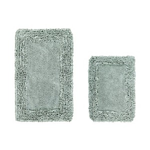 Shaggy Border Collection 2-Piece Bath Rug Set 100% Cotton Tufted Weave Ruffle Border Pattern Bathroom Rug for Machine Washable Bathmat - 1 of 4