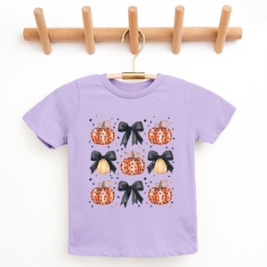 Coquette Black Bow Pumpkin Chart - Youth Short Sleeve Graphic T-Shirt - 1 of 4