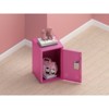 Yukimo 24" Metal Storage Locker, Single Door Lockable Cabinet with Ventilation for Office, Employees, Kids Room - Rose Red - 2 of 4