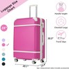 Maggift Luggage, with 4 Spinner Wheels Lightweight Suitcase, Suitable for business trips and travel, Pink, 20.1"*12.4"*30.3" - 3 of 4