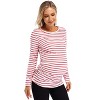 BLUEMING Womens Maternity Shirts Long Sleeve Crew Neck Basic Tank Tops Side Buttons Pregnant Shirts - 4 of 4
