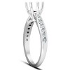 Pompeii3 1/3 Ct Diamond Engagement Ring Semi Mount Tapered Setting 14k White Gold - 2 of 4