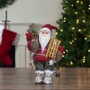 Northlight 12" Standing Santa With a Sled and Lantern Christmas Figure - 2 of 4