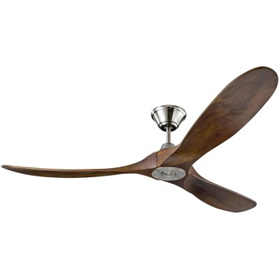 60" Monte Carlo Maverick Brushed Steel Ceiling Fan