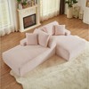 Dolonm 78.8" Double Sofa, Compressed Boneless Sofa Made of Corduroy, Requires No Installation,for Living Rooms Bedrooms - 3 of 4