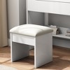 CAVINAS Vanity Desk with Mirror Vanity with Stool, Drawers and Multilayer Storage Shelves for Apartment, Bedroom - 3 of 4