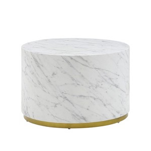 NicBex Modern 15.75" Round Coffee Table with Solid Frame for Living Room and Office - 1 of 4