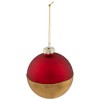 Northlight 3.5" Red and Gold Glass Ball Christmas Ornament - 4 of 4