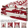 GustoWave 4 Pieces Christmas Pillow Covers, Cushion Covers for Sofa Couch, Red - 4 of 4