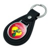 Gumby With Guitar You Rock Heart Black Leather Keychain - 2 of 3