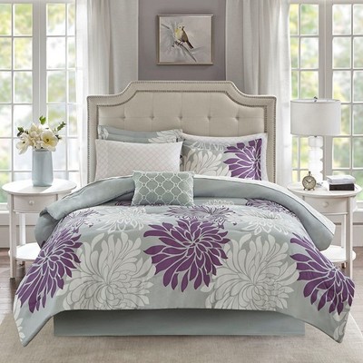 7Pcs Comforter Set, Solid Bedding Set, Cotton Bed Comforter