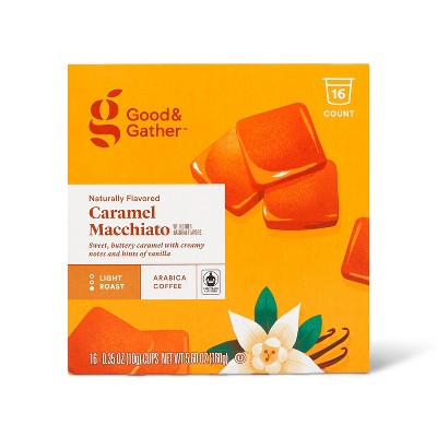 Naturally Flavored Caramel Macchiato Light Roast Coffee - 16ct Single Serve Pods - Good & Gather™