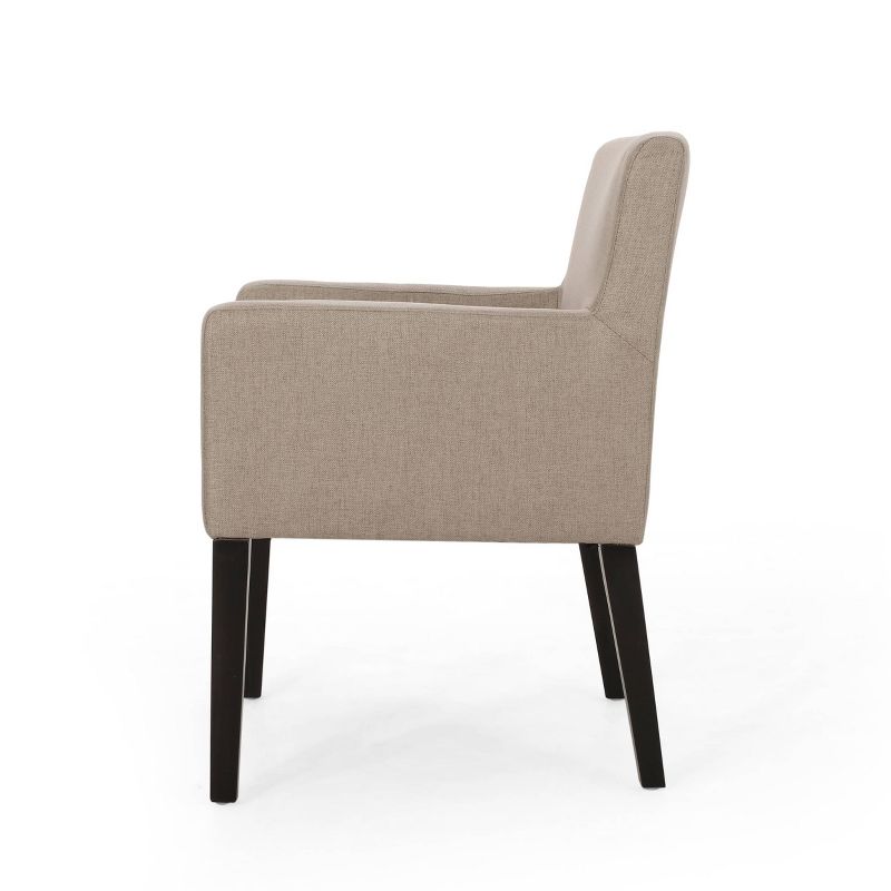 Mcclure Contemporary Upholstered Armchair Taupe/Espresso - Christopher Knight Home, 5 of 12