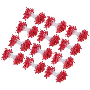 Unique Bargains Craft DIY Wreaths Mini Double Heads Artificial Flower Stamen Kit 1800 Pcs - 1 of 4