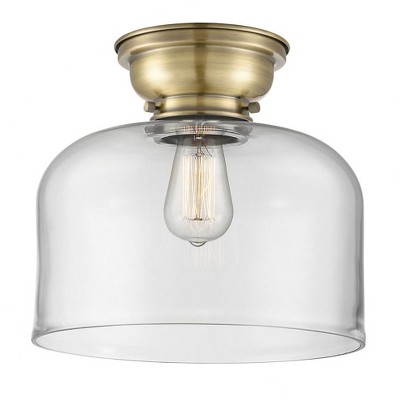 Bell - 1 Light Flush Mount In Industrial Style-9.4 Inches Tall and 12 Inches Wide