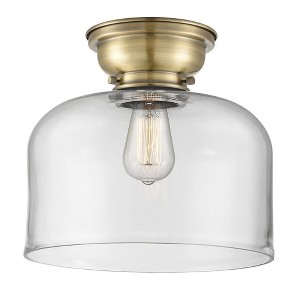 Bell - 1 Light Flush Mount In Industrial Style-9.4 Inches Tall and 12 Inches Wide - 1 of 1