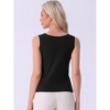 cheibear Women's Plush Sleeveless Warm Thick Layer Camisole Tank Top Pajamas - 3 of 4