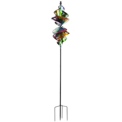 Evergreen 90"H Wind Spinner, Floral Lemniscate