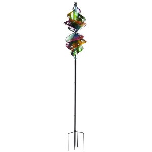 Evergreen 90"H Wind Spinner, Floral Lemniscate - 1 of 4