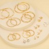 84 Pairs Gold Stud Earrings Set for Women, Fashion Cubic Butterfly Earrings, Hypoallergenic Piercing Earrings for Gift - 4 of 4