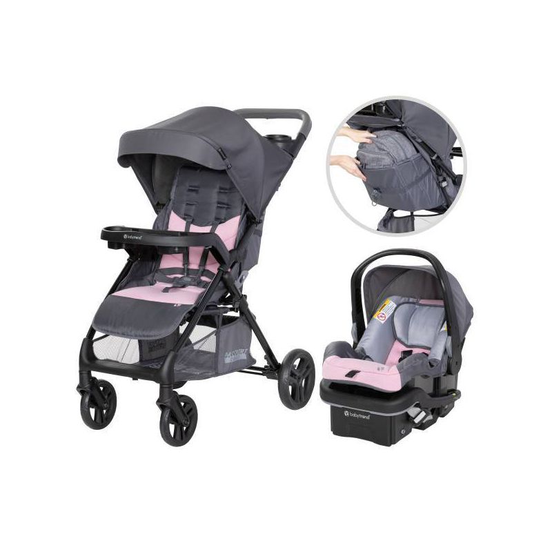 Baby Trend Passport Cargo Travel System with EZ-Lift PLUS Infant Car Seat - Pink Bamboo, 1 of 20