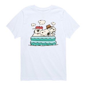 Boys' - Peanuts - Snoopy Sibling Pool Short Sleeve Graphic T-Shirt - 1 of 4