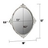 Oval Antique Metal Wall Mirror White - Stonebriar Collection: Vintage Style, No Assembly, Wall Mount Decor - 4 of 4