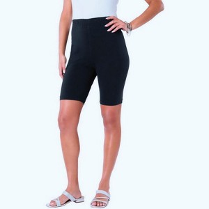 Roaman's Plus Size Everyday Essential Stretch Bike Shorts - 1 of 4