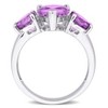 EVERLY JEWELRY  |   Sterling Silver 2 7/8 CT TGW Amethyst 3 Stone Ring - image 3 of 4