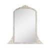 Kowtko Vintage Arched Wall Mirror, Carved Solid Wood Frame, Wall-Mounted Mirror for Home Decor- The Pop Home - 3 of 4