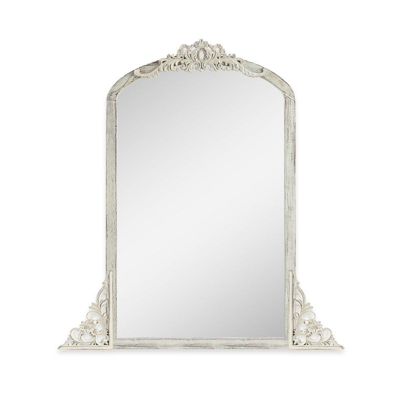 Neutypechic Wooden Framed Arch Top Decorative Wall Mirror, 1 of 7