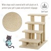 SEVOBAL Pet Steps and Ramps Multi-Level Carpeted Cat Scratching Post Playful Pet Stairs for Climbing, White, 25"*17"*24" - 2 of 4