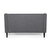 Modern Loveseat Sofa, Upholstered Sofa Chair, Charcoal Sofa Couch, Couches for Living Room, Living Room Furniture -Christopher Knight Home - 3 of 4