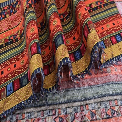 5 Pcs/set Colored Printing Fabrics Ethnic Style Pattern Striped Bronzing Handmade Patchwork Set Soft Printed Cloth