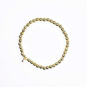 ETHIC GOODS Women's Gold Hematite Stone Stacking Bracelet