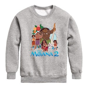 Boys' - Moana 2 - Moana Group Graphic Long Sleeve Fleece Sweatshirt - 1 of 4