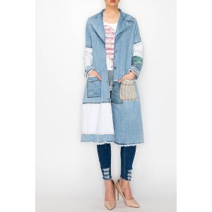 Women's Duster Jacket With Patches - Origami - 1 of 4