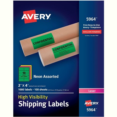 Avery(R) High Visibility Shipping Labels 05964