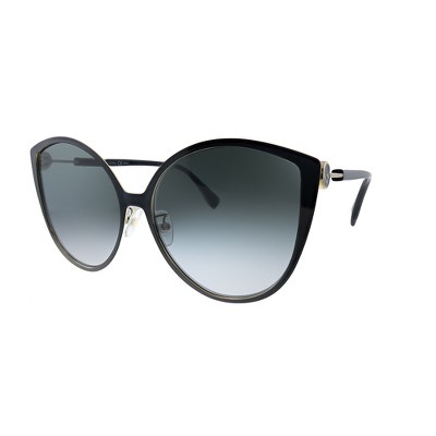 Fendi F is Fendi FF 0395/F/S 2M2 Womens Cat-Eye Sunglasses Black Gold 60mm